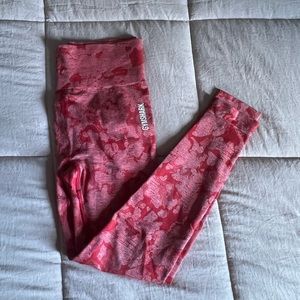 Gymshark camo seamless red leggings